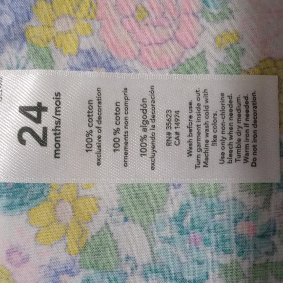 💐Carter's💐 - Multicolor Floral Poplin Button Down Top - Picture 8 of 11